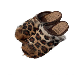 Mountain Sole Leopard Calf Clogs