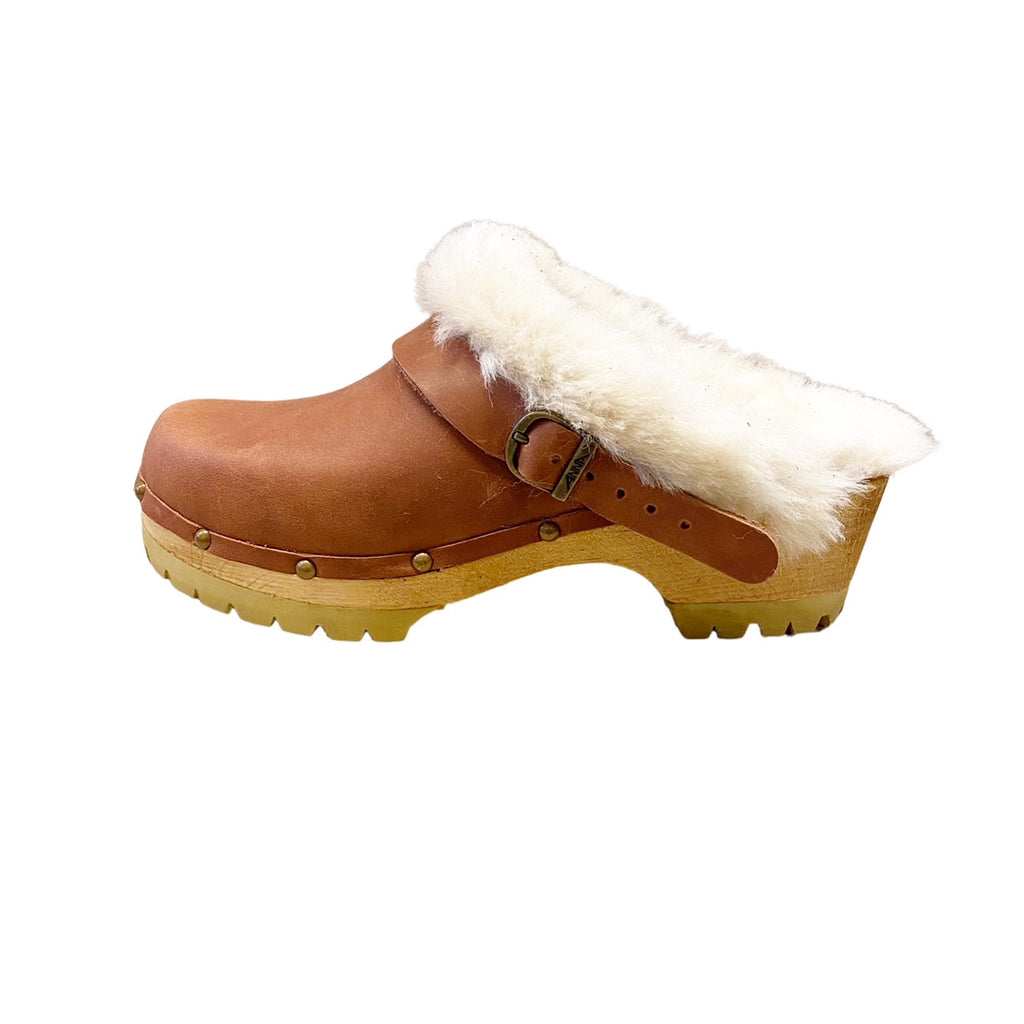 Heel Strap Mountain Shearling Clogs