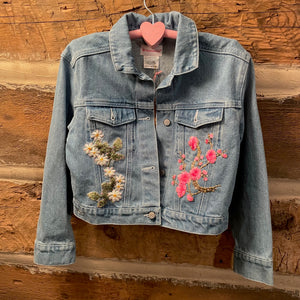 Tessa Kids Upcycled Denim Jacket size 10/12y