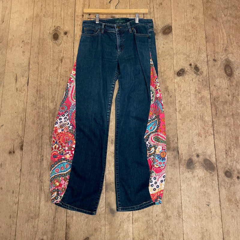 Pink Quilt Barrel Jeans