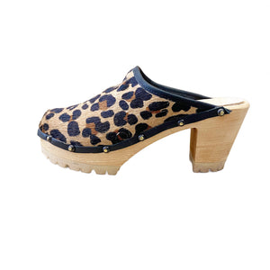 High Heel Mountain Leopard with Natural Sole size 39- $80 Sale