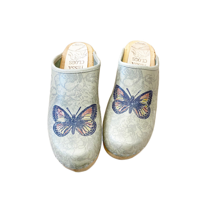Traditional Heel Sage Green Butterfly - $80 Sale