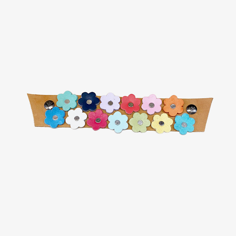 Linnea Flower Strap Colorful on Natural or Brown