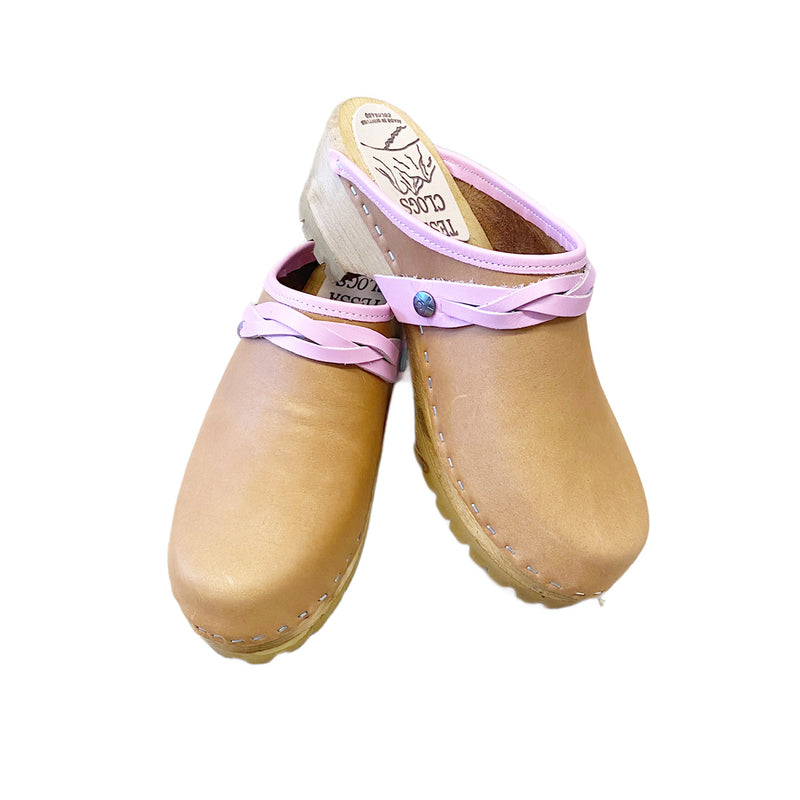 Mountain Sole in your choice of Featured Leather with Braided Snap Strap