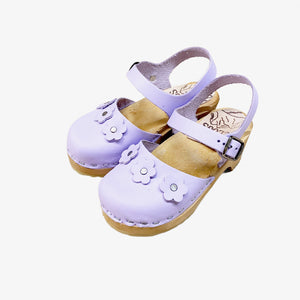 Children's Closed Toe Moa Flower Sandal in your choice of Featured Leather