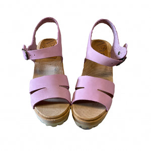 Light Pink Saga Sandal  high heel Mountain sole