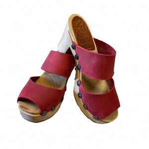 Ultimate High Ebba Two Strap Sandal in Red