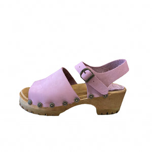 Sigrid Mountain Sole Sandal in Light Pink with decorative flower nails