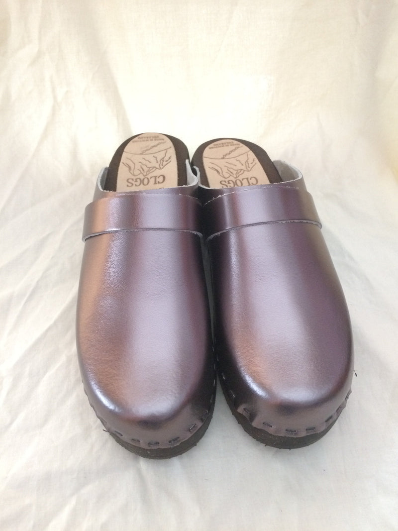 Pewter Metallic Tessa Clogs