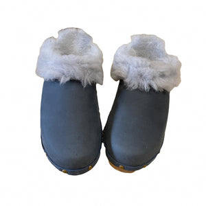 Traditional Heel Midnight Blue with Light Blue Shearling size 41 - Sample Sale 50 % 0ff