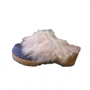 Mountain Sole Yura Dark Violet with Light Pink Tigrado Shearling size 38 -Second Quality Sample Sale 50% off
