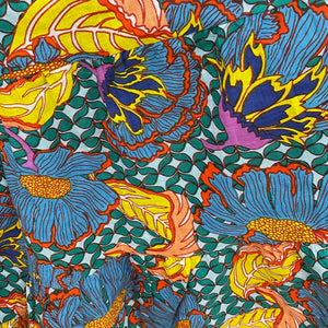 Long Cotton Voile Tiered Skirt in Multi Colored Print