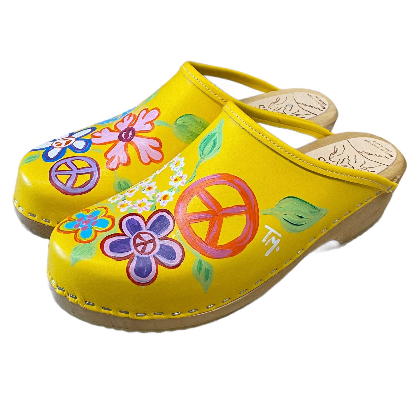 Traditional Heel Hand Painted Yellow Christy, Made in Minturn