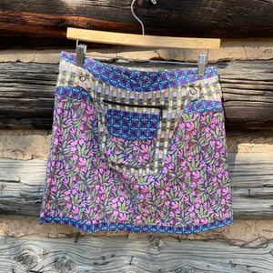 Wrap skirt in Pink/Blue Floral pattern