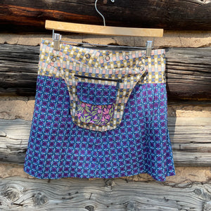 Wrap skirt in Pink/Blue Floral pattern