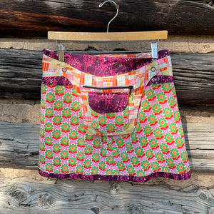 Reversible Cotton Wrap skirt in multi Colored Floral Pattern