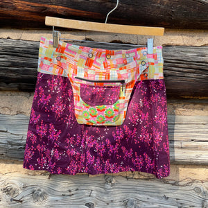 Reversible Cotton Wrap skirt in multi Colored Floral Pattern