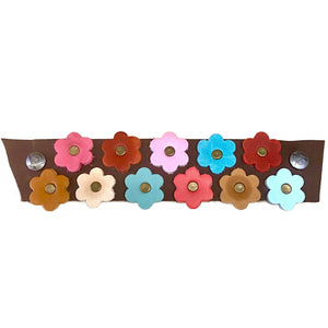 Linnea Flower Strap Colorful on Natural or Brown
