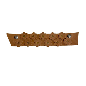 Solid Camel  linnea Flower Snap Strap 