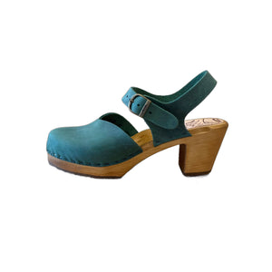 Dark Green High Heel Moa Sandal