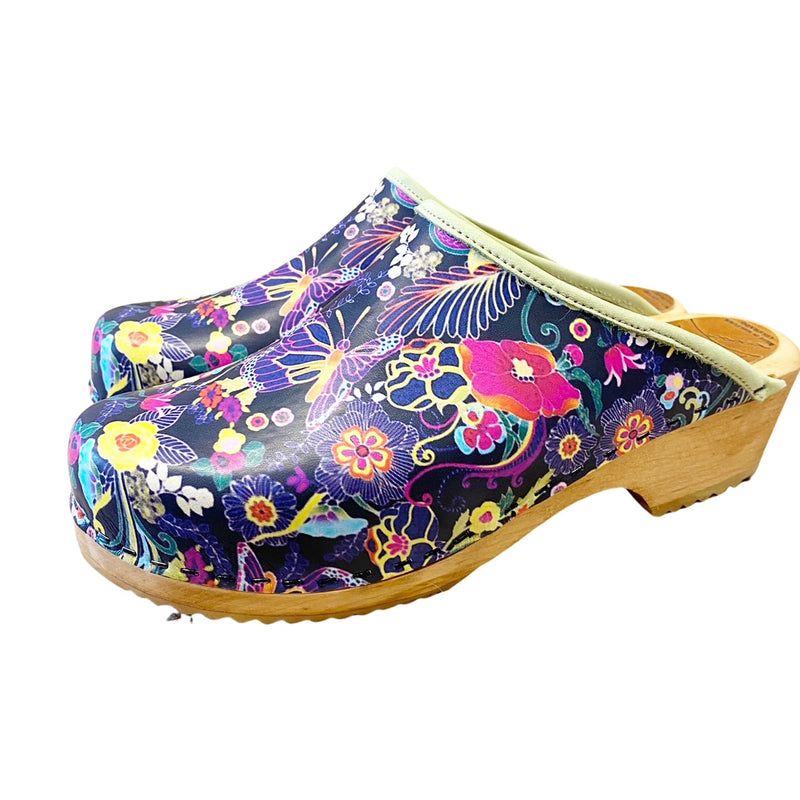Printed Leather Passion Traditional Heel with Lime Edge band