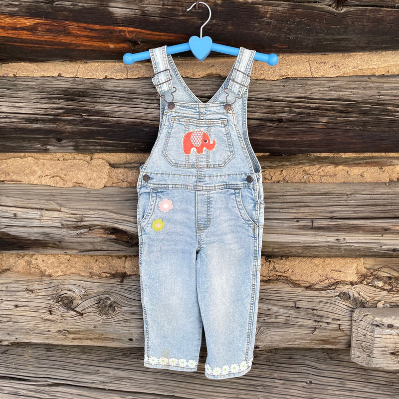 Tessa Kids Upcycled Jean Overalls Size 3T