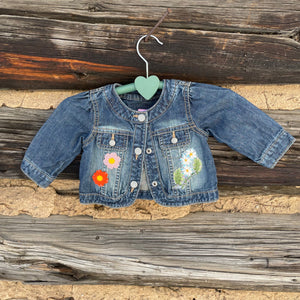 Tessa Kids Upcycled Denim Jacket size 9-12 months