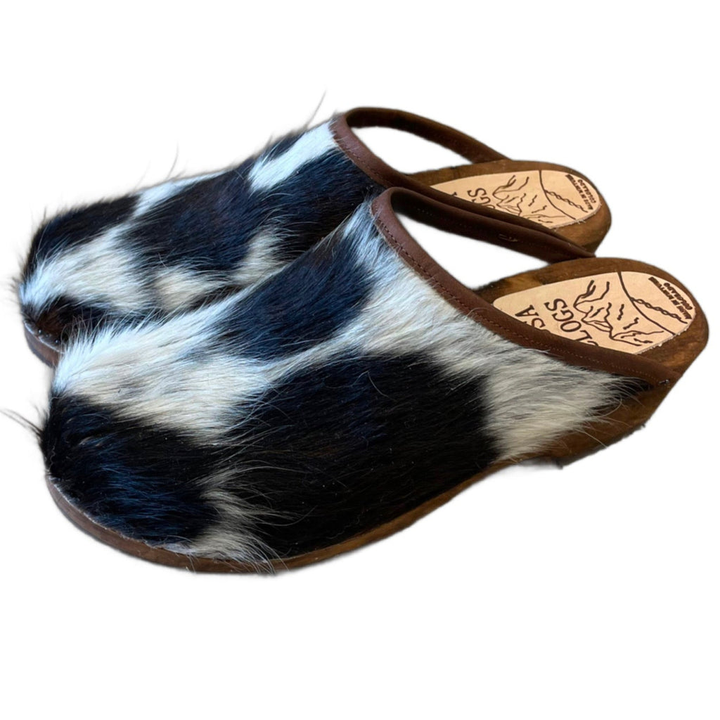 Tri Colored Cow Clog size 41