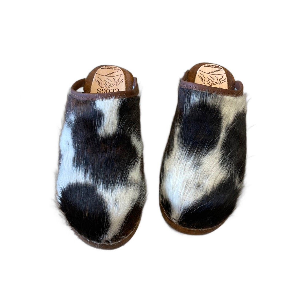 Tri Colored Cow Clog size 41