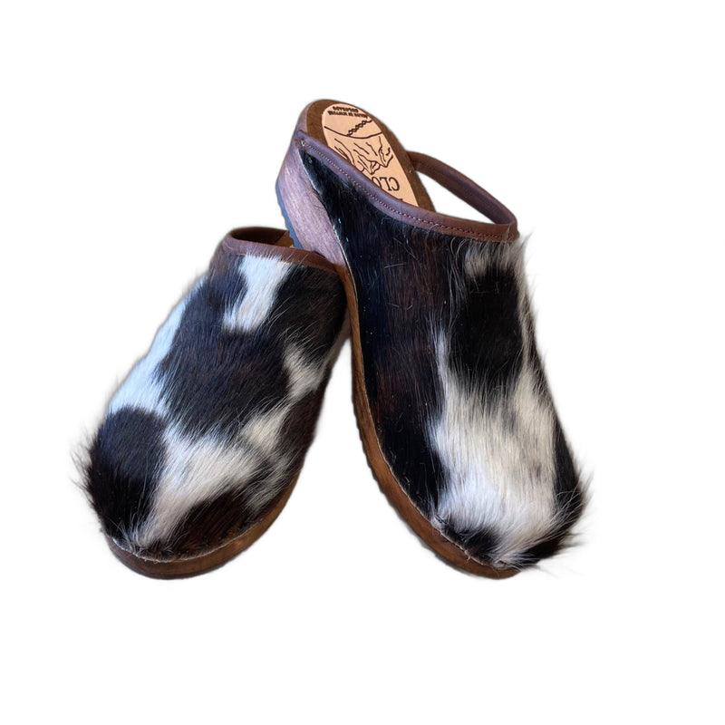 Tri Colored Cow Clog size 41