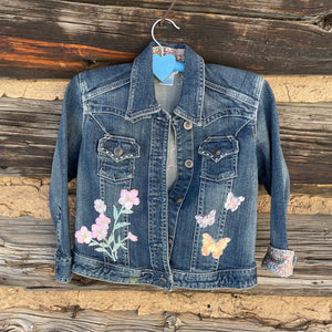 Tessa Kids Upcycled Denim Jacket size Kids S