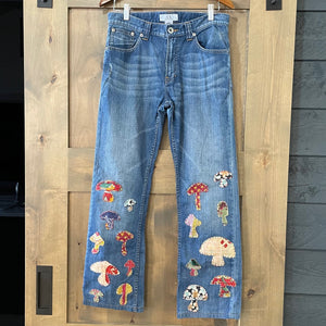 Upcycled Denim Mushroom Jeans