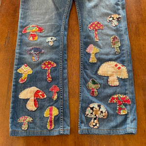 Upcycled Denim Mushroom Jeans