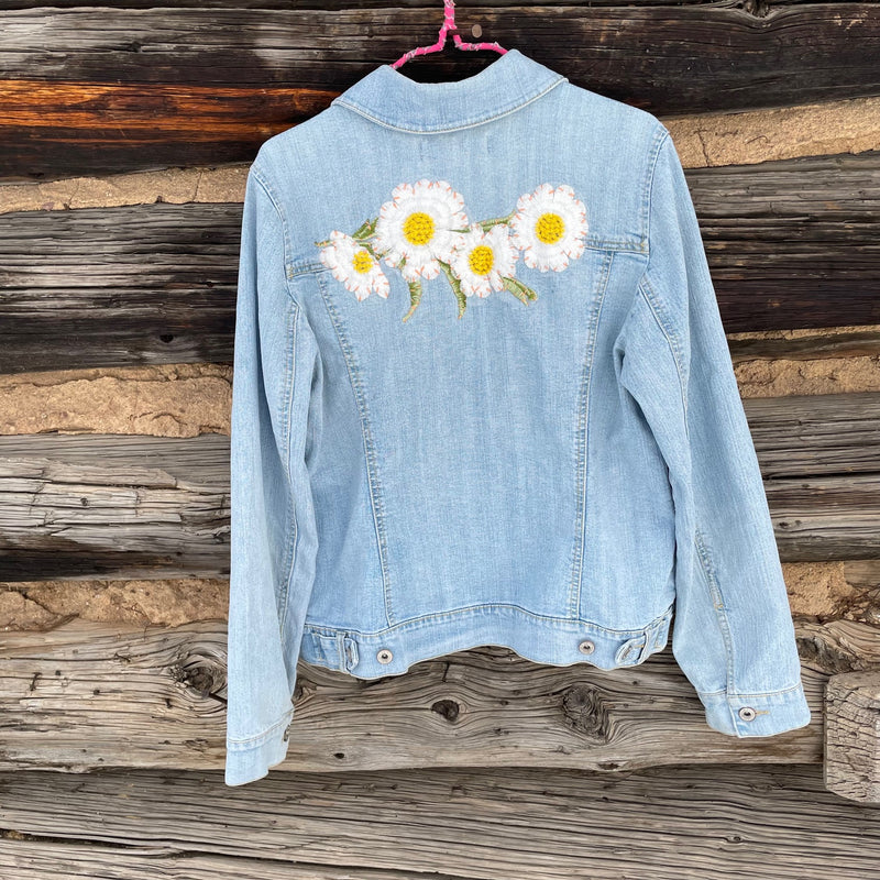 Upcycled Light Denim Jacket size 10