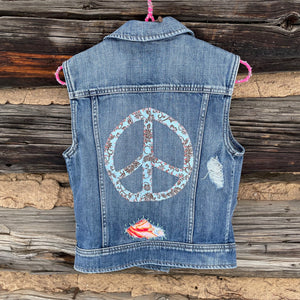 Upcycled Light Denim Jacket size 10