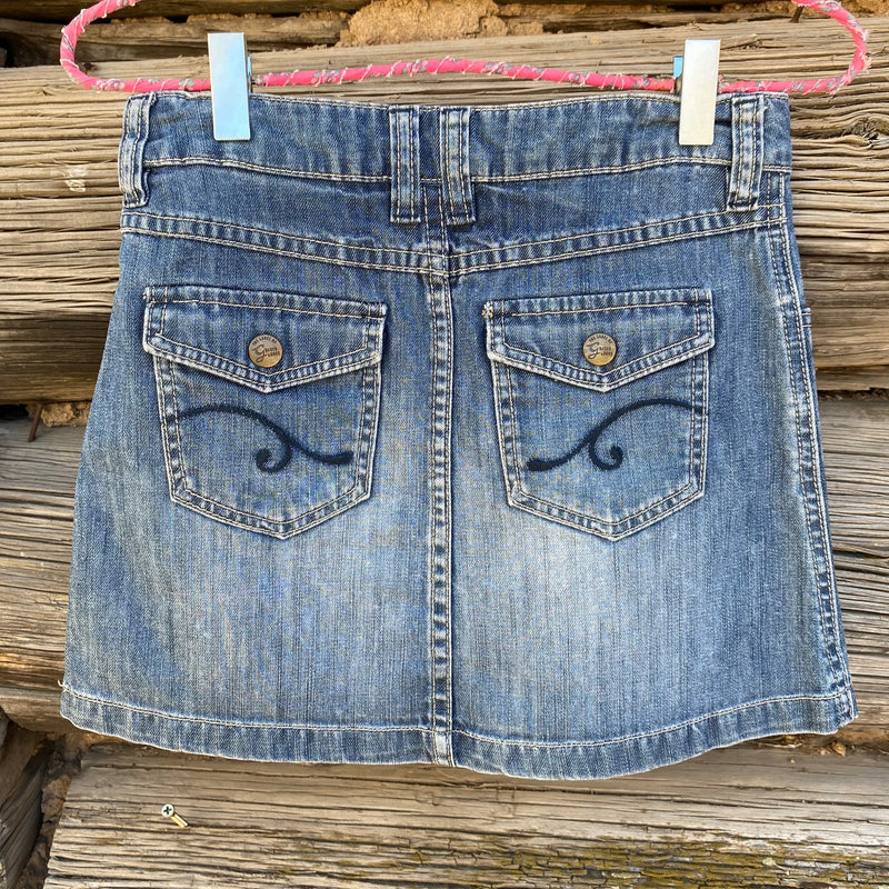 Tessa Kids "Hand Me Downs"  Upcycled Jeans Skirt L.O.G.G size EUR 146