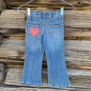 Tessa Kids "Hand Me Downs"  Upcycled Jeans size 3T