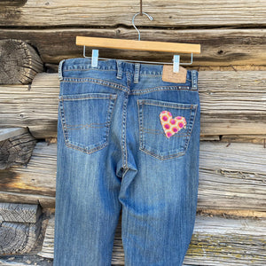 Tessa "Hand Me Downs"  Upcycled Jeans Lucky Brand size 31 Sale 50% off
