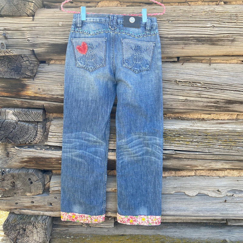 Tessa Kids "Hand Me Downs"  Upcycled Antik Denim Jeans size 10