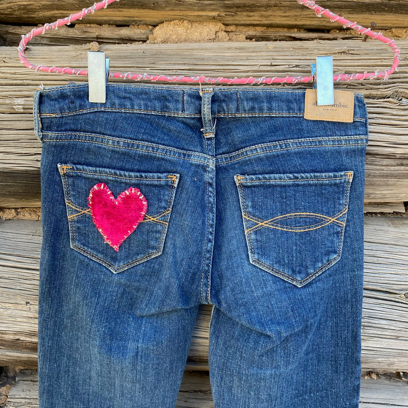 Tessa Kids "Hand Me Downs"  Upcycled Jeans size 14