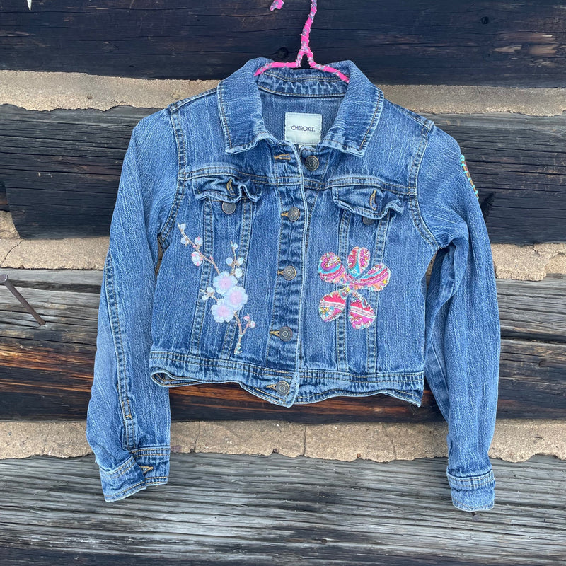 Tessa Upcycled Kids Denim Jacket size 7/8 Years