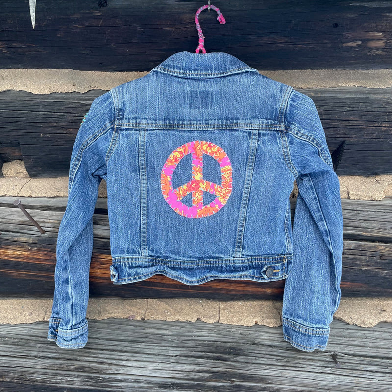 Tessa Upcycled Kids Denim Jacket size 7/8 Years