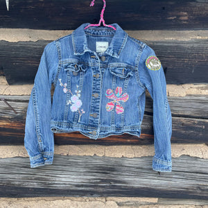 Tessa Upcycled Kids Denim Jacket size 7/8 Years