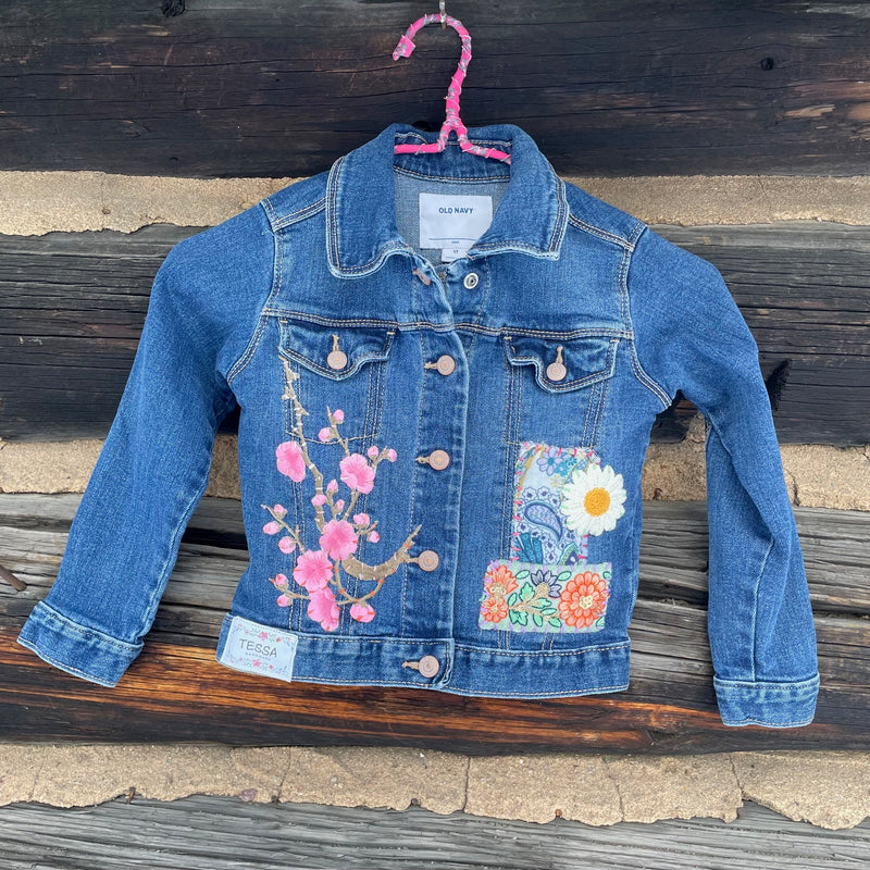 Kids Upcycled  Denim Patch Jacket