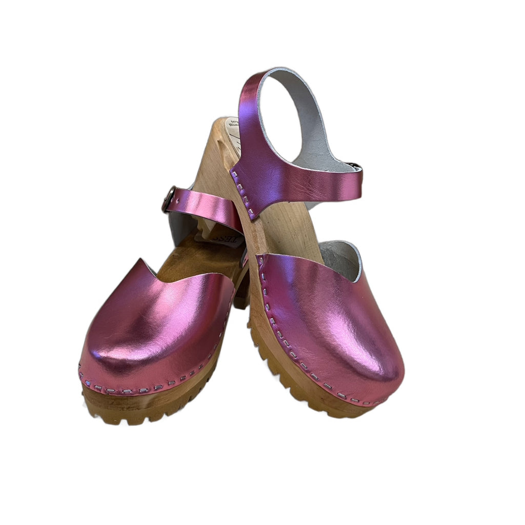 Metalic Leather High Heel Mountain Moa sandal