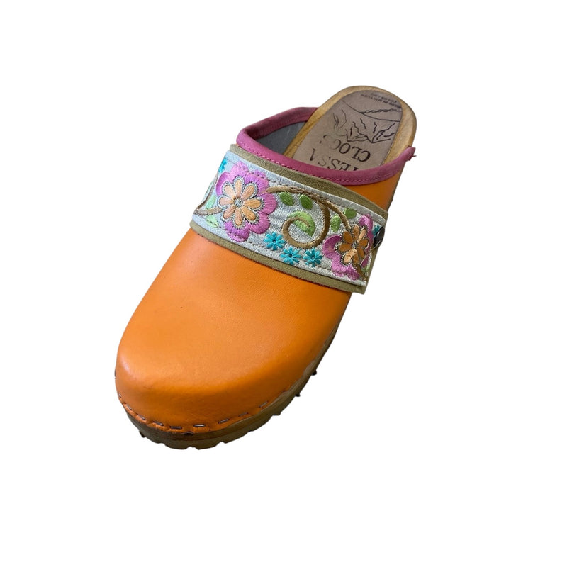 Mountain Sole Orange with Ribbon Snap Strap