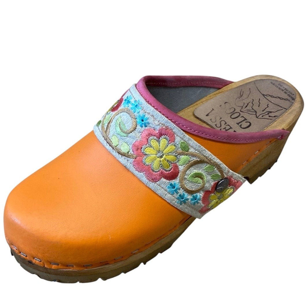 Mountain Sole Orange with Ribbon Snap Strap