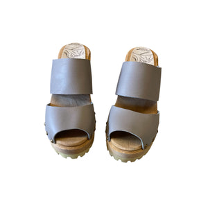 High Heel Mountain Mushroom Two Strap Sandal