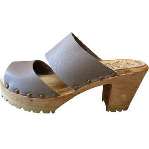 High Heel Mountain Mushroom Two Strap Sandal