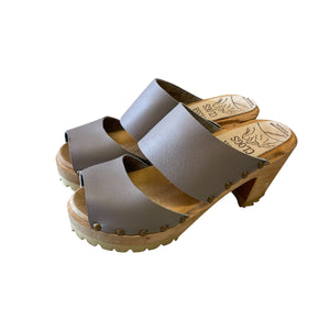 High Heel Mountain Mushroom Two Strap Sandal